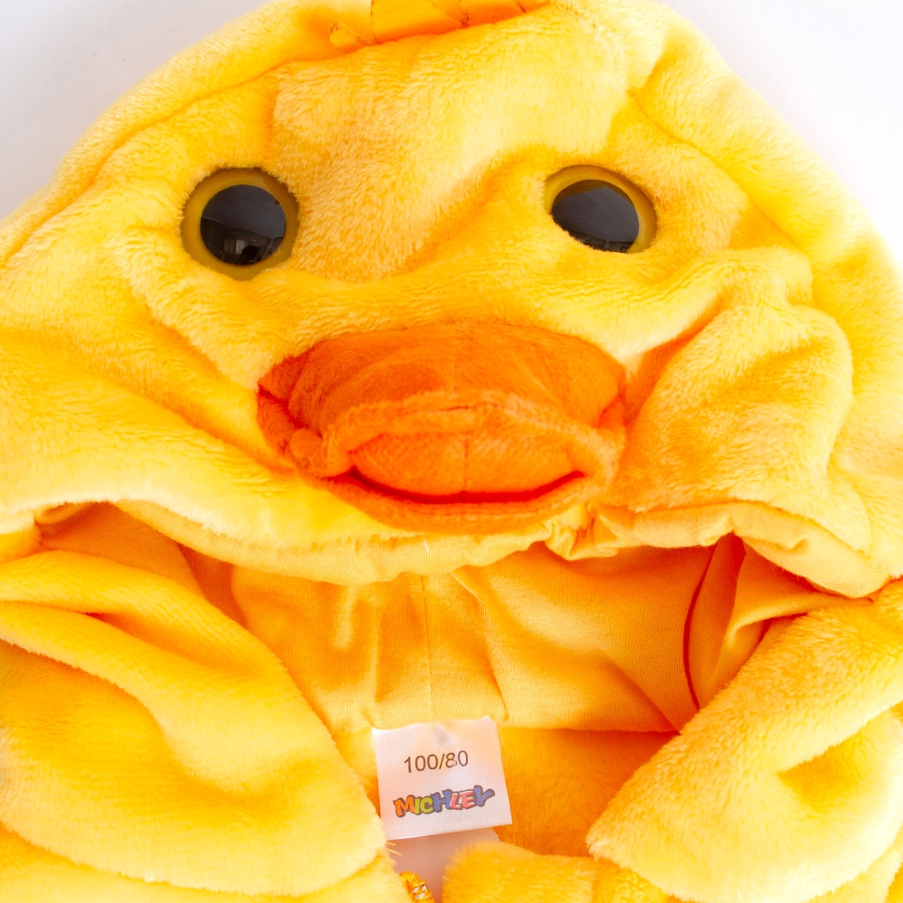 Ducks Spirit, Yellow, Sets, Kids, Toddler, Ducky Costume, Full Zip, Romper, 807322